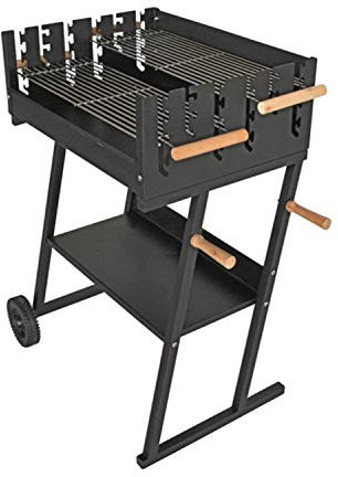 Landmann Landann Grillwagen Picknickgrill Grill auf Rädern für ca. 10 Personen Holzkohlegrill Holzkohle-Grillwagen 61x45cm