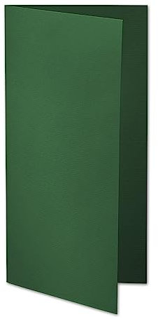 ARTOZ 50x DIN Lang Faltkarten - Grün (Racing Green) gerippt 210 x 105 mm Klappkarten - Blanko Doppelkarte mit 220 g/m² edle Egoutteur-Rippung