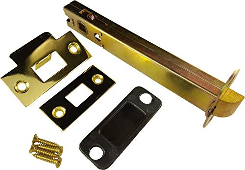 D&H™ 152mm - 6 Inch Double Sprung Tubular Mortice Latch Polished Brass - 130mm Backset