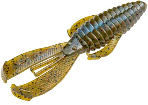 Strike King Rage Bug Fishing Lure, Soft Plastic Craw, Blue Craw Red Flake, 4-Inches, 7-Pack
