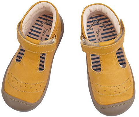 Anna und Paul 8015 handgemachte Outdoorschuhe T-Sandale Klettverschluss Simon mais 23 EU