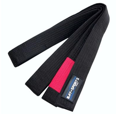 BJJ Jiu Jitsu Gürtel brasilianischer Stil Schwarz 100% Baumwolle MMA Brazilian Black Belt Gi Budogürtel Kampfsportgürtel für Größe Länge A0, A1, A2, A3, A4, A5