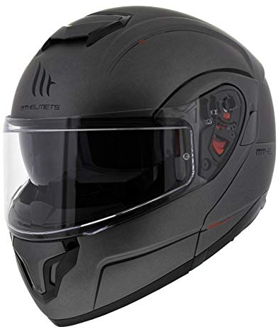 MT Products Unisex – Erwachsene 105200064 Motorradhelm, Matt-Titan, S