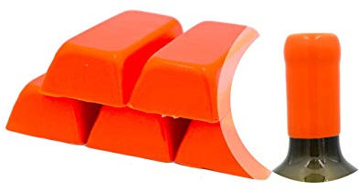 Generico Packung Schellack Orange 500 g oder weiches Siegelwachs zum Versiegeln von Weinflaschen, Bier, Schnaps, Liköre (Orange-02)