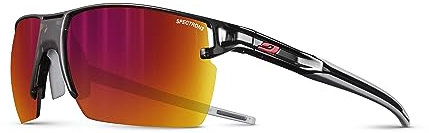 Julbo Outline Unisex Adult Sunglasses, Translucent, Black/Red, One Size