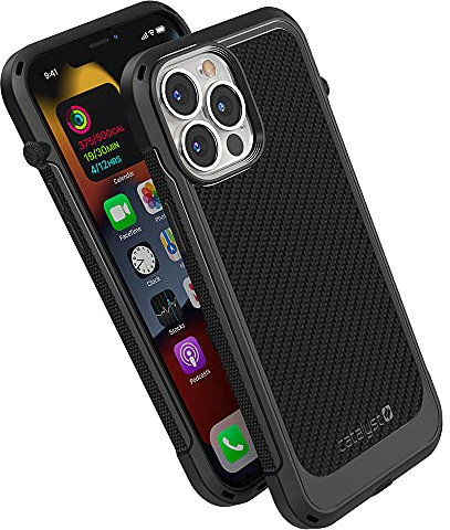 Catalyst iPhone 13 Pro Max Case Vibe Series, Compatible with MagSafe, Drop Proof Protection, Slim Case Design, with Lanyard (Stealth Black)