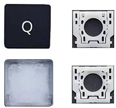 Replacement Individual Q Key Cap and Hinges are Applicable for Surface Pro 4/5/6/7 1724 1796 1807 1866 (Black) Keyboard to Replace The Q Key Cap and Hinge