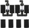 GZkushi 2 Stück Schwammfilter Aquarium Set, Luftheber Aquarium Filter für Biologische und Mechanische Filterung, mit 4 Ersatzschwämmen