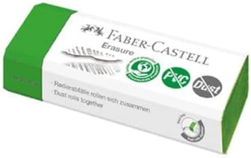 Faber-Castell Radiergummi, PVC-frei und staubfrei, Grün (188121)