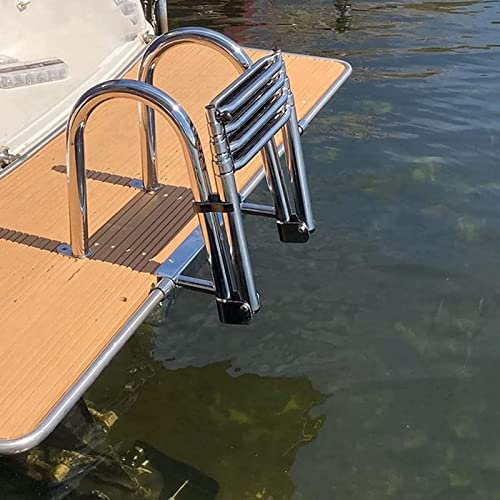 Yacht Deckleiter Edelstahl Schwimmdeckleiter Mit Rutschfestem Pedal Bootsleiter Klappbar Leitern Schwimmen Badeleiter Teleskopisch Boot Poolleiter Für Pool/Boot Schwimmbad