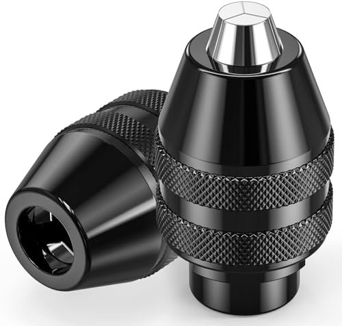 Ancable Mandrino a Sgancio Rapido per Dremel 4486 - Ricambio 1/32-1/8, Tre Punte - Accessori per Trapano Compatibili Con Modelli 4000, 3000, 300, 200, 100, 8200 (2 Pezzi)
