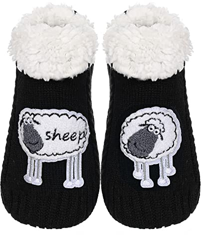 ZYZX Tier Hüttensocken mit Antirutschnoppen,Kuschelsocken Damen Herren | Süße Antirutschsocken Flauschige Plüsch Stoppersocken für Erwachsene,Pflegeleicht,Warme Hüttenschuhe Geschenke