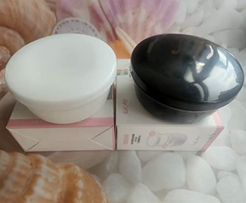 Lot de 2 boîtes à savon de voyage en plastique avec couvercle, mini porte-savon rond portable, anti-fuite pour salle de bain, douche, maison, extérieur, camping (blanc, noir)