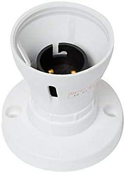 Mr. Gadget's Solutions® Bayonet Batten White Ceiling Lamp Holder BC B22 Light Bulb Socket Lamp Fitting
