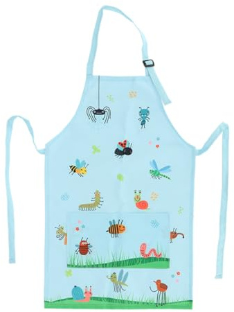 Esschert Design – Gartenschürze für Kinder – Motiv Insekten, türkis, Taille approximative : L 34,5 cm x P 0,5 cm x H 56,5 cm