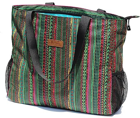 ESVAN Strandtasche, groß, wasserabweisend, leicht, 50,8 cm, für Damen, für Fitnessstudio, Strand, Reisen, Pool, Yoga, A05, X-Large, modisch