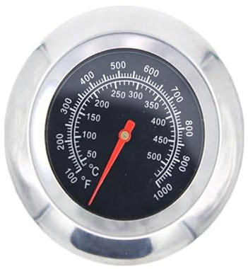 INF Termómetro analógico para Barbacoa, termómetro de Cocina, para reequipamiento de Parrillas para ahumar barbacoas, ollas, asadores, Horno ahumador, Ø 6 cm, 50 °C - 500 °C