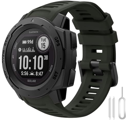 Armband Garmin Instinct 2, Silikon Weiches Armbänder 22mm Ersatzarmband Sport Armband für Garmin Instinct, Instinct Tactical, Instinct Tide, Instinct Esports, Instinct Solar
