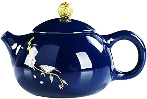 MbeLLO Teapot,Ceramic Tea Pot - Ceramic Blue Porcelain Teapot Pot for Tea Kettle Yixing Clay Kettle Chinese Tea Set and Coffee Samovar