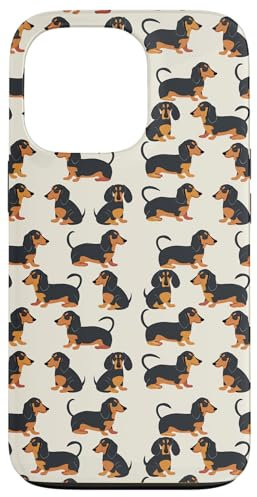 Dackel Mom Muster Lustig Süßer Hund Rauhaardackel Hülle für iPhone 13 Pro