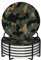 Runde Keramik-Kork-Untersetzer, 6 Stück, Camouflage-Muster, rutschfester Korkboden, passend für alle Kaffeetassen, Sportbecher und -becher