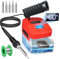 Cordless Soldering Iron for Makita 18V Battery Fast Heating,Electric Digital LCD Soldering Station with USB and Type C Charge Ports,Portable Adjustable Solder Iron kit for DIY,Jewelry (Red 1)