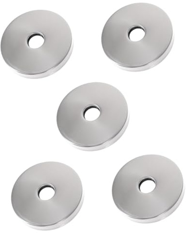 jojofuny 5pièces Plaque De Protection Murale Acier Inoxydable Couvercle Décoratif Escutcheon pour Douche Et Robinetterie Installation Facile Et Durable