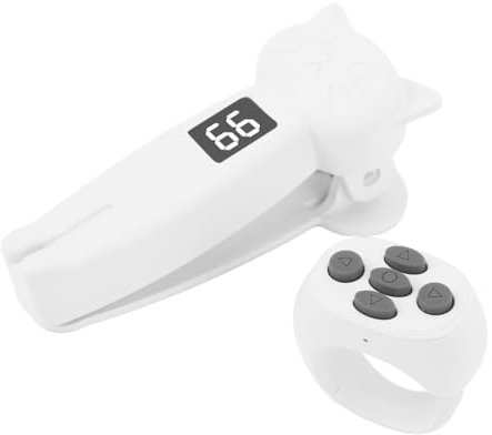 Ferngesteuerter Seitenwender, Tragbarer Seitenwender mit HD-Digitalanzeige, Bluetooth und Tasten-Dual-Modi, Fernklick-Kamera-Auslöser für Elektronische Bücher, Telefone, Tablets