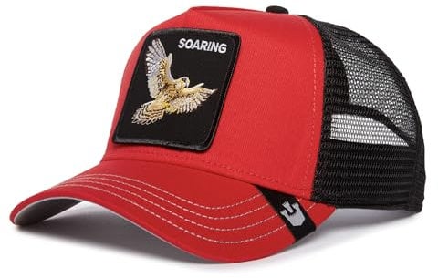Goorin Bros. Trucker Cap Falcon Fan Rot Schwarz, Size:OneSize