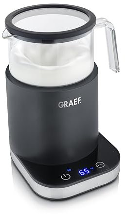 GRAEF Glass Milk Frother MS902UKI with Touch Display and 6 Programs, Black
