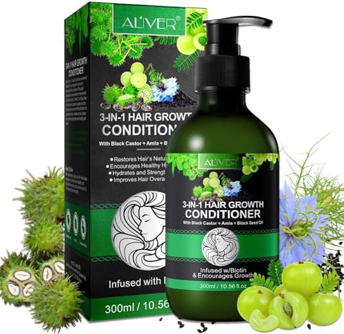 P-Beauty 3-in-1 Conditioner mit Rizinus-, Amla-, & Schwarzkümmelöl 1 x 300ml- Stärkt, pflegt und hydratisiert tiefenwirksam für gesundes, glänzendes Haar - unterstützt das Haarwachstum