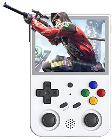 RG353V - Consola de juegos portátil de 3.5 pulgadas, pantalla IPS de 640 x 480, polímero de litio de 3200 mAh, soporta función de mango con cable, Android 11 y sistema Linux, compatible con 5G WiFi