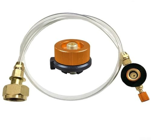 Besttoolifes Lot de 2 adaptateurs de bouteille de gaz pour réchaud de camping, valve de recharge de propane, adaptateur de recharge de propane, réchaud à gaz extérieur, accessoires de cuisine en plein