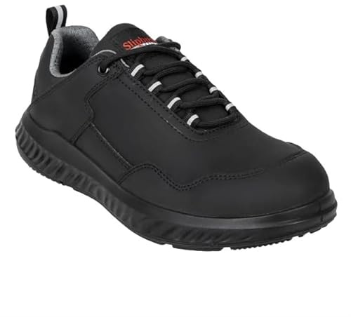 Slipbuster Safety Trainer - Black Matte Microfibre (Recycled) (Size 38)