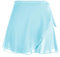 Damen Ballettrock Wickelrock Hellblau Chiffon Tanz Rock Verstellbare Taille Krawatten Gymnastik Ballettrock