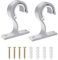 Xiciki 2 Pièces Support Tringle Rideaux Plafond, ø20-28mm Supports de Tringle à Rideaux Réglables, Support de Tringle de Fixation Robuste en Alliage D'Aluminium avec Vis pour Armoire Chambre