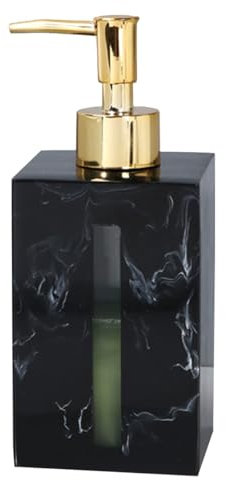 SMIXLVY Seifenspender Schwarz 500ml Seifenspender Eckig Modern Handseifenspender für Badezimmer, Lotionspender für Badezimmer, Arbeitsplatte mit Pumpe, Handwaschspender für Heimdekoration(Schwarz)