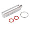 Emergency Pill Case Water Prevent Stainless Steel Medicine Box for Camping Traveling Hiking Keychain Portable Mini Metal Bottle Necklace Organizer