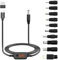 Giantdeer PD-ON-DC Cable Adaptador, TYPE-C Adaptador Cable con Interruptor, 5V 9V 12V 15V 20V Voltaje Ajustable, Cable de Alimentación con 10 DC Convertidor de Cabezas para Router/USB Hub(1.2m)