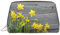 WXWJSHMGC Pochette per trucchi con stampa di bouquet di narcisi, portatile, in pelle, impermeabile, pochette per pennelli da trucco (17 x 10,9 cm), Oro, Taglia unica