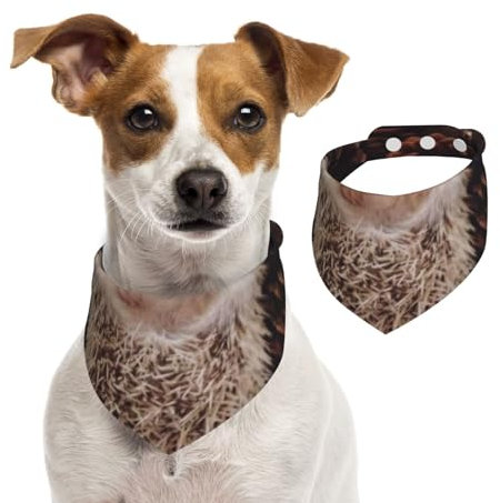 Igel, Hundehalstücher, Baumwoll-Haustierschal, verstellbare Lätzchen für Haustiere,S