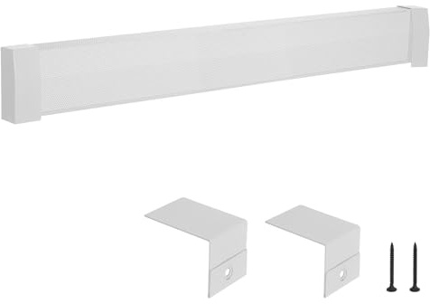 VEVOR Copertura per Termosifone Battiscopa, Serie Premium, Copertura per Termosifone Elettrico, 1,5 m, Ventilazione e Calore Efficienti, Profilo di Ricambio in Acciaio per Tubo di Riscaldamento