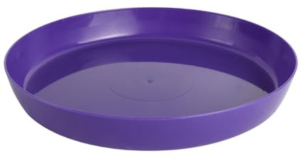 B2C Premium Glossy Flower Pot Saucer – Water-Resistant Plant Trays to Protect Furniture & Floors – Multiple Sizes & Colors for Indoor & Outdoor Plants (Purple, 15.5cm)