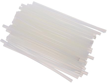 TOYZFRIENDY 50 Pcs Transparent Hot Melt Glue Sticks for DIY Crafting High Adhesion Heat Resistant EVA Adhesive Tape Sticks Suitable for Art Projects Sealing Repairs and Home Decor