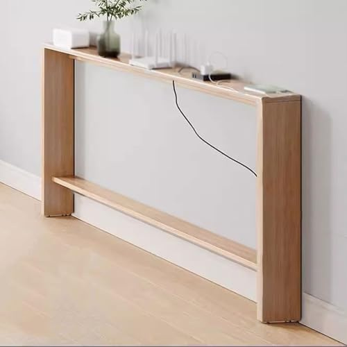 Tablette de Radiateur en Bois Épais, Cache-radiateur 15mm D'épaisseur, Anti-basculement, pour Salon et Couloir(150x15x69cm/59x4x27in)