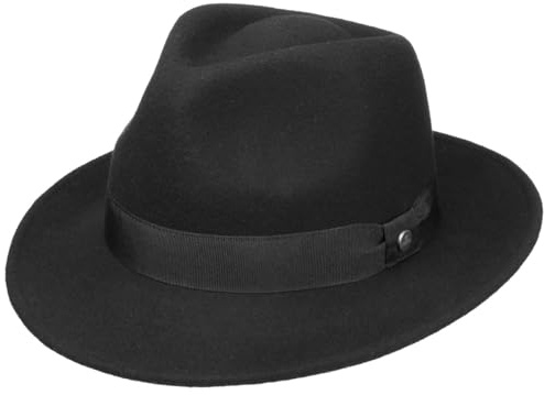 Lierys Godfather Hat Black XL (60-61 cm) Wool Water-Repellent
