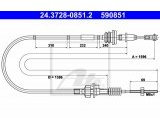 ATE 24372808512 Kupplungsseil | 24.3728-0851.2 [590851] Kompatibel mit 107 (pm_, Pn_),aygo (_B1_),Aygo Kasten/schrägheck (_B1_),C1 (pm_, Pn_)