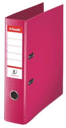Esselte No.1 Power A4 Lever Arch File with 75 mm Spine - Fuchsia Pink, Pack of 10