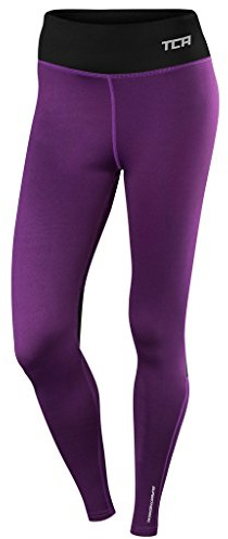 TCA Women's SuperThermal Performance Workout High Waisted Running Training Tights Leggings with Pocket - Galaxy/Black, XS
