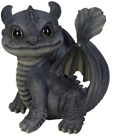 Green and Blue Fan Tail Dragon | Highly Detailed Frost Resistant Resin Home or Garden Decoration | PP-FDGR-F